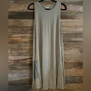 Bombom Large Olive Green Tank Dress with Pockets